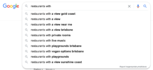 Example of unique search journies